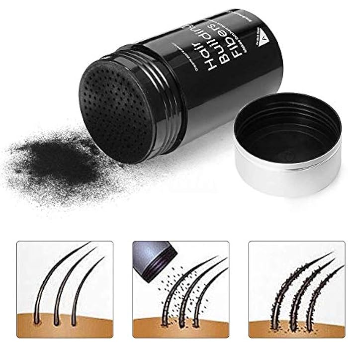Dexe Hair Building Thickening Fibers For Man & Women, Black, 22 g - Image 4